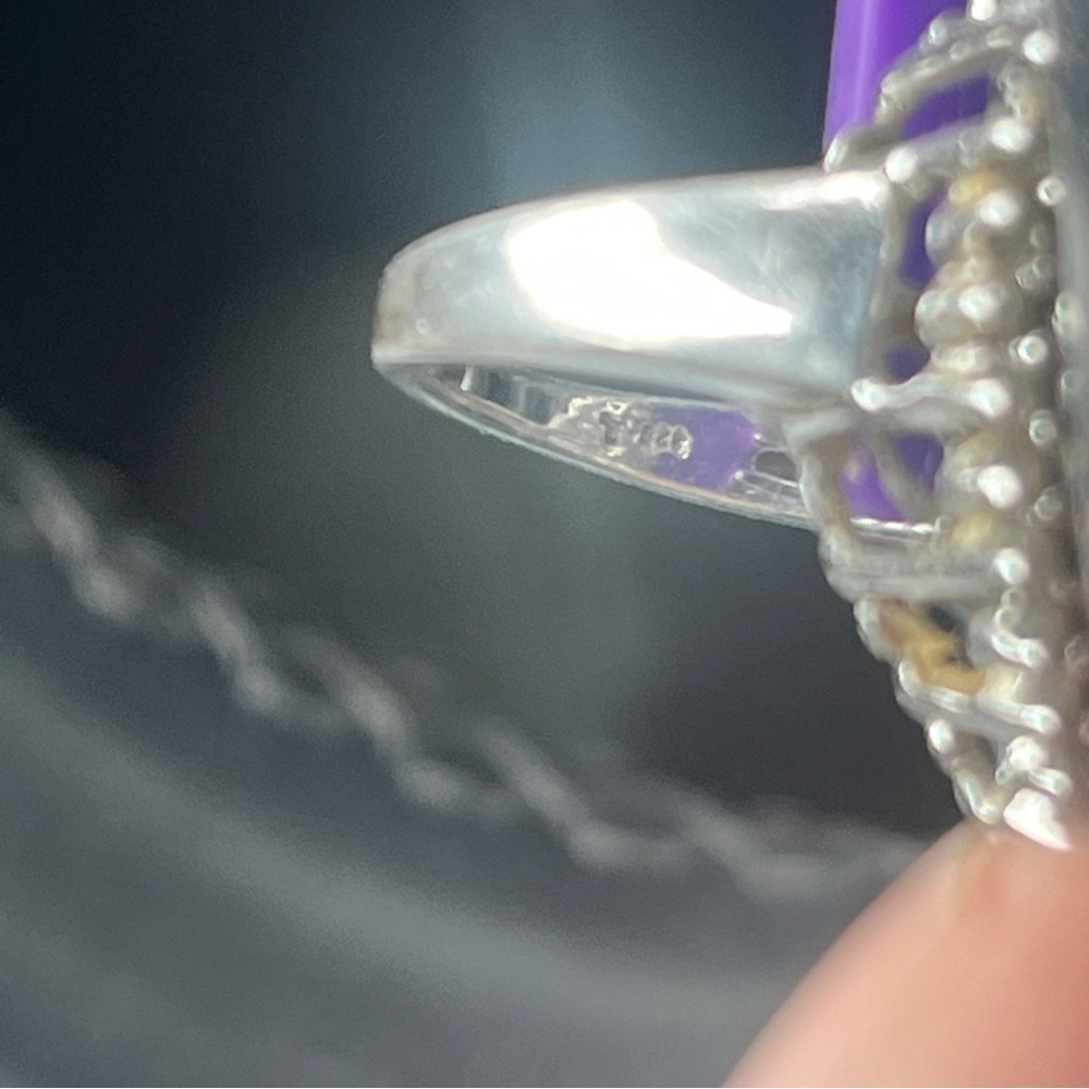 Dazzling Silver Statement Ring - image 4